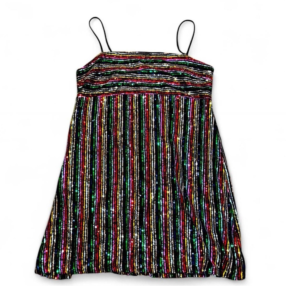 🆕 Colorful Sequin Mini Dress w/ Sparkles. Size XL Multicolor!